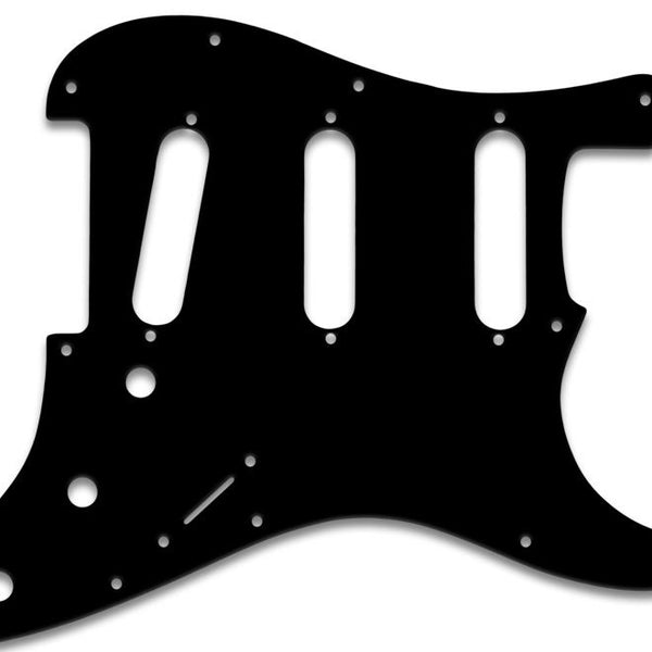 Stratocaster Pickguard SSS - Black - White - Black