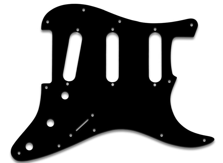 Stratocaster Pickguard SSS - Black - White - Black