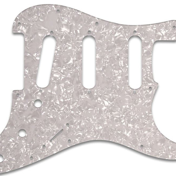 Stratocaster Pickguard SSS - White Pearl - White - Black - White