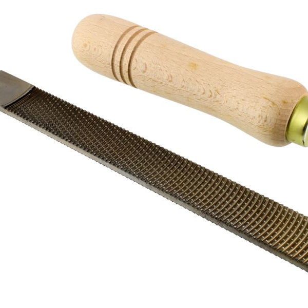 Iwasaki Flat Medium Wood Carving File with Wood Handle