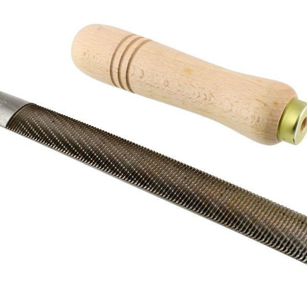 Iwasaki Half Round Medium Wood Carving File with Wood Handle