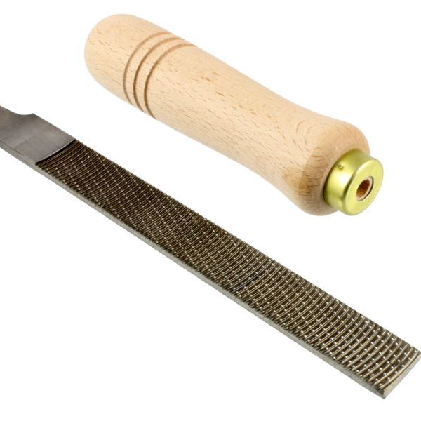 Iwasaki Flat Fine Wood Carving File with Wood Handle