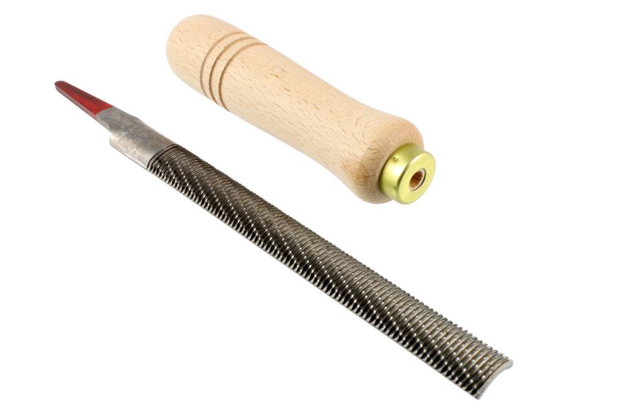 Iwasaki Half-round Fine Wood Carving File with Wood Handle