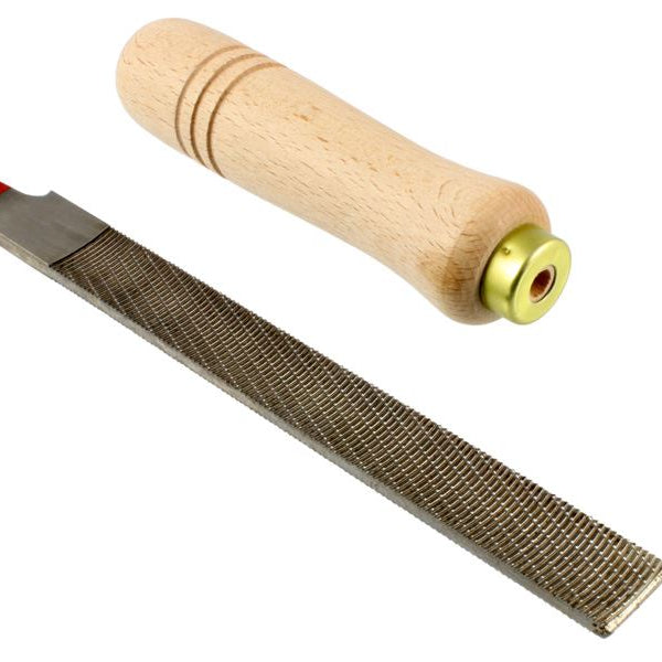 Iwasaki Flat Extra-Fine Wood Carving File with Wood Handle