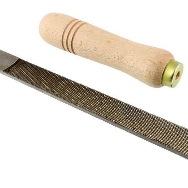 Iwasaki Flat Fine Wood Carving File with Wood Handle