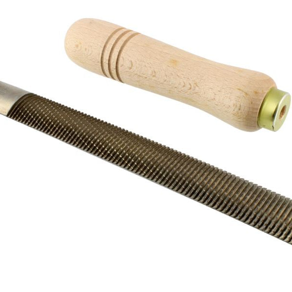 Iwasaki half-round Fine Wood Carving File with Wood Handle