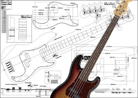 Fender Precision Bass 5-string Blueprint