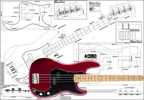 Fender Precision Bass 4-string Blueprint