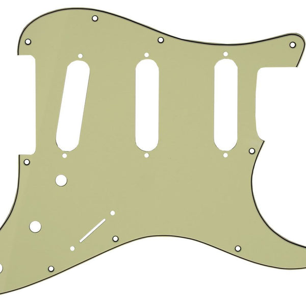 Stratocaster Pickguard SSS - Mint- Black - Mint