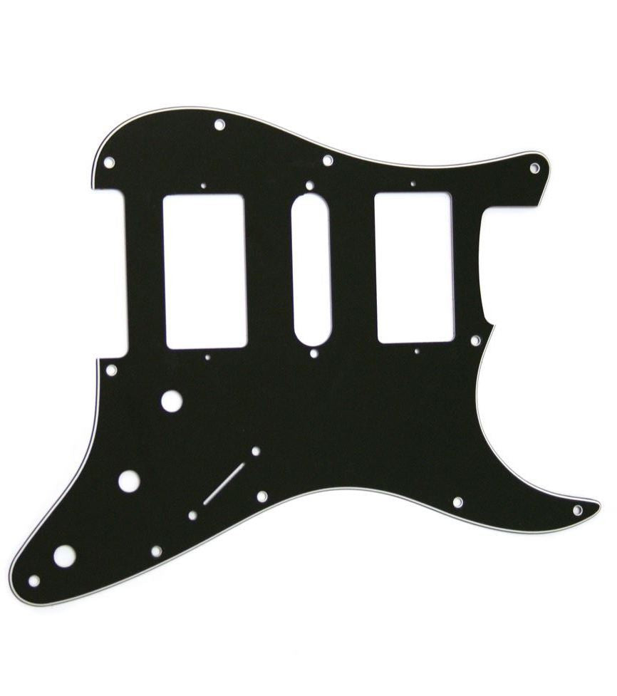Stratocaster Pickguard HSH - Black - White - Black