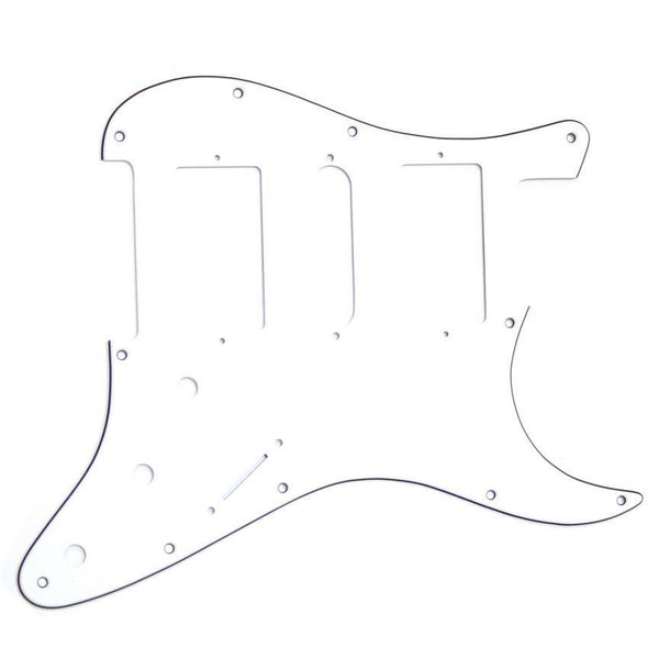 Stratocaster Pickguard HSH - White - Black - White