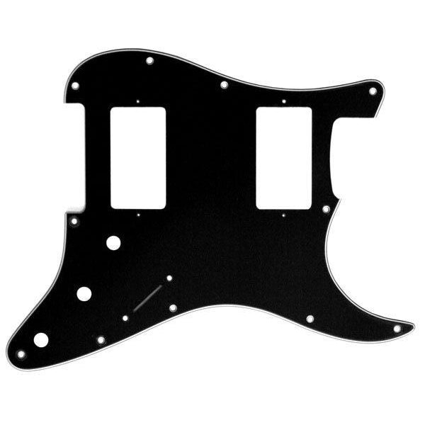 Stratocaster Pickguard HH - Black - White - Black