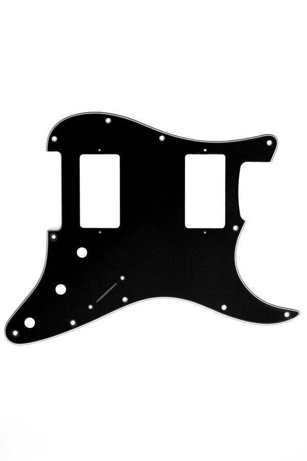 Stratocaster Pickguard HH - Black - White - Black