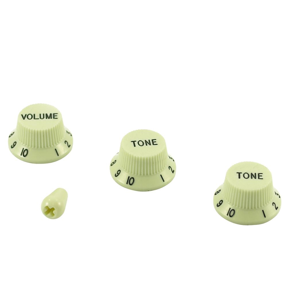 Stratocaster Knob Set with Tip - Mint