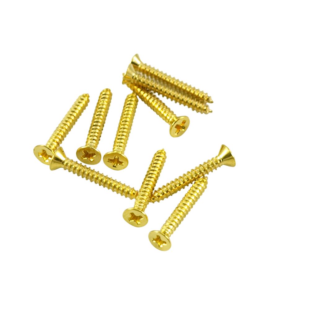 Humbucker PIckup Mounting Ring Screw - Bag of 10 - Gold