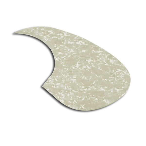 Teardrop Pickguard Acoustic Guitar - White Pearl