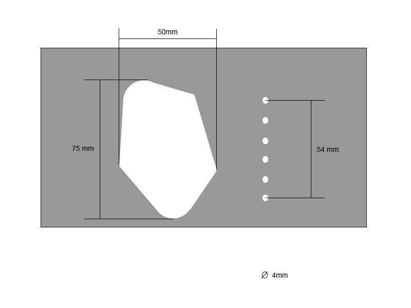 Telecaster Bridge Pick-Up Routing Template