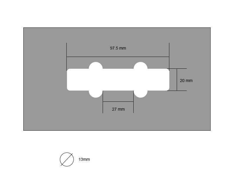 Jazz Bass Bridge Pick-Up Routing Template