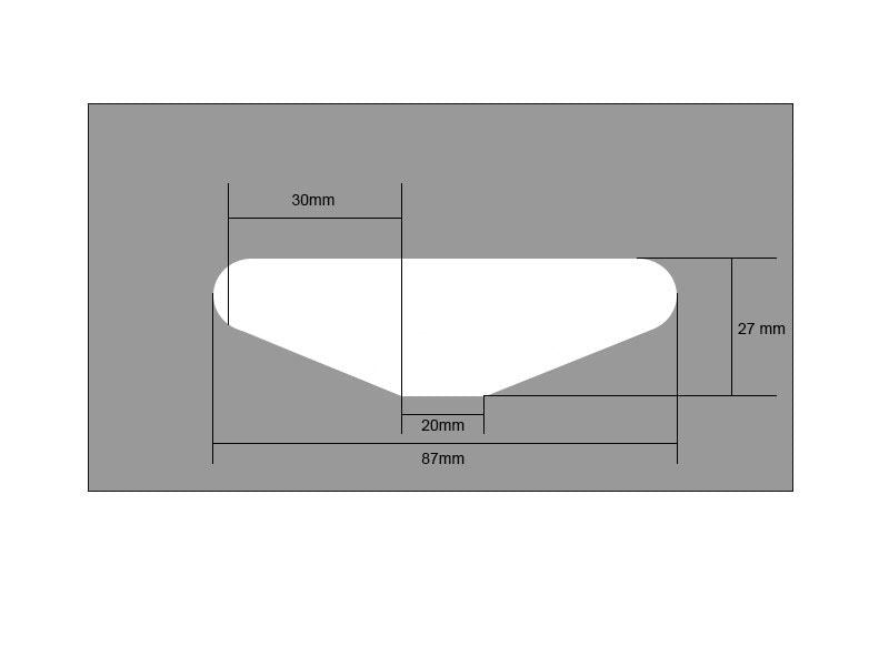 Single Coil Stratocaster Routing Template