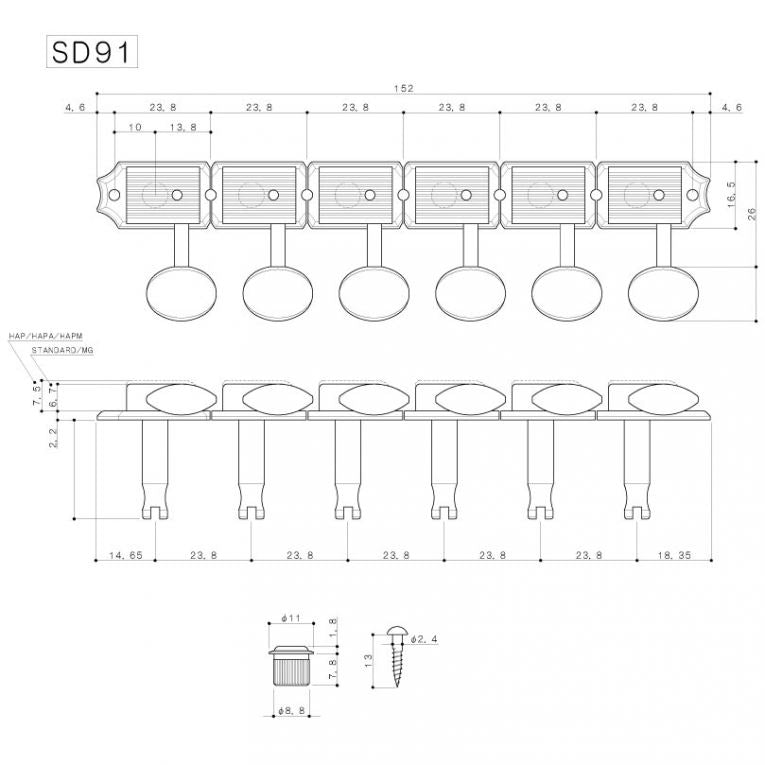 Gotoh SD91 - 6x1 -Nickel