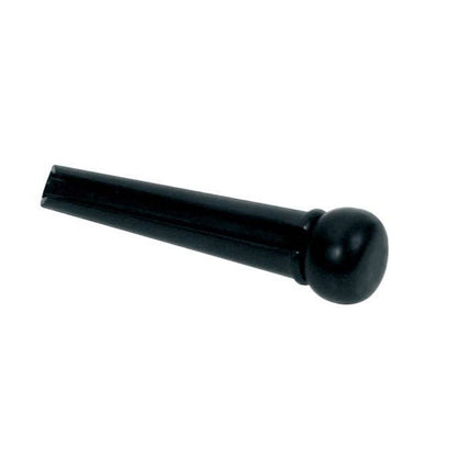 Set of 6 no-dot plastic bridge pins for acoustic guitar in black, white, and cream