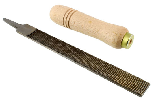Iwasaki Flat Medium Wood Carving File with Wood Handle