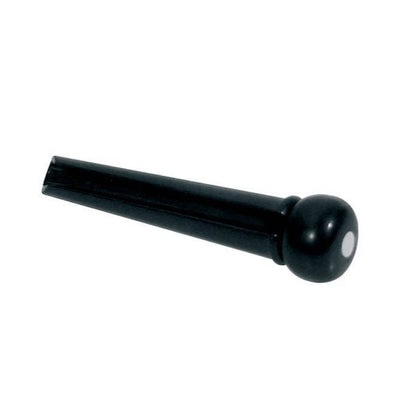 Set of 6 plastic bridge pins with 2mm white dot for acoustic guitar – black, white, cream
