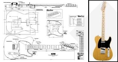 Fender Telecaster Bouwtekening