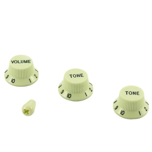 Stratocaster Knob Set with Tip - Mint