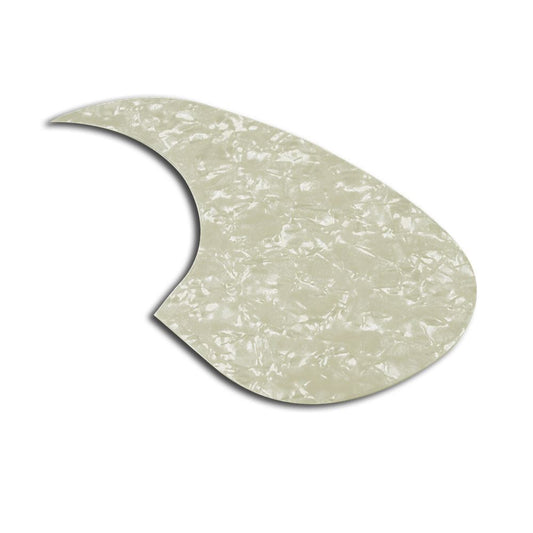Teardrop Pickguard Acoustic Guitar - White Pearl