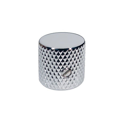 Flat Top Dome Knob with set screw for CTS 6.1mm pots – chrome finish