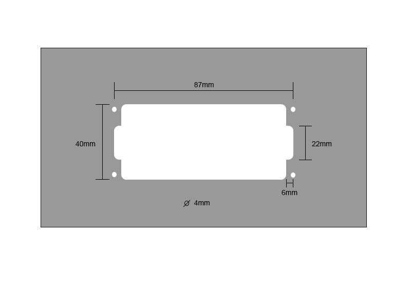 Humbucker Routing Template