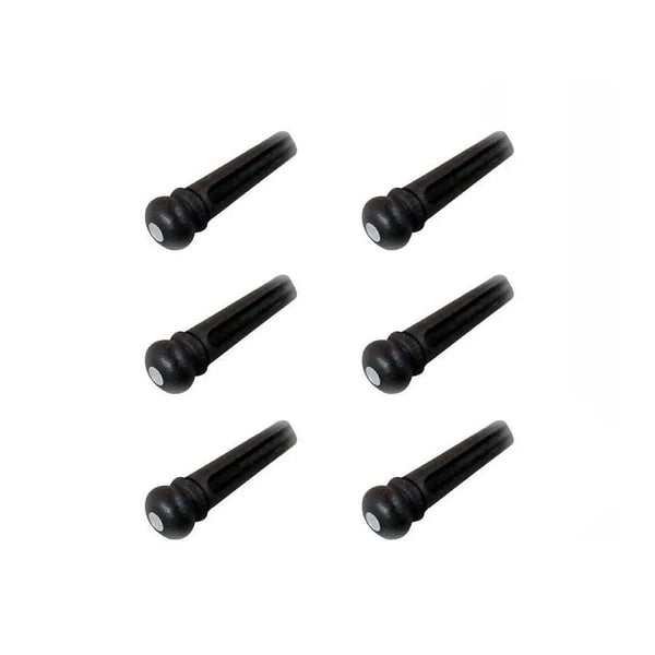 Bridge Pin Ebony - Mother Of Pearl Dot Ø 3mm - Set of 6