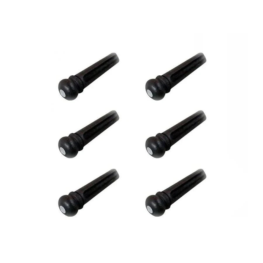 Bridge Pin Ebony - Mother Of Pearl Dot Ø 3mm - Set of 6