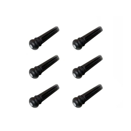 Bridge Pin Ebony - Mother Of Pearl Dot Ø 3mm - Set of 6