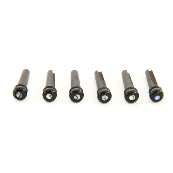 Bridge Pin Ebony - Abalone Dot Ø 3mm -  Set of 6