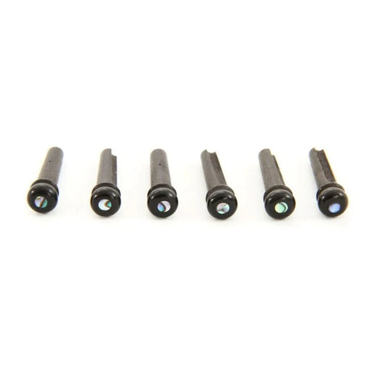 Bridge Pin Ebony - Abalone Dot Ø 3mm -  Set of 6